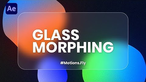 Glass Morphing Slideshow Animation in After Effect | Slideshow Animation @MotionsFly