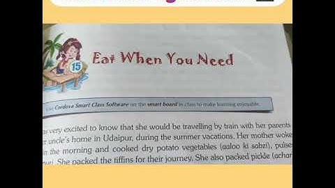 Class- 5(Evs) ch- 15(Eat when you need) Part-1