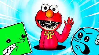 POPPY PLAYTIME pero ELMO ES HUGGY WUGGY | Cuadradito y Circulito