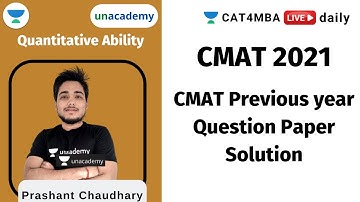 CMAT Previous year Question Paper Solution | PRASHANT CHAUDHARY