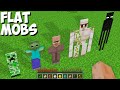How to SPAWN SUPER FLAT ZOMBIE and CREEPER and VILLAGER and GOLEM in Minecraft ! CHALLENGE 100%  !