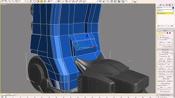 46 robot 3ds max tutorial - MEGAZORD Daizyujin 3D - right foot modeling part. 15/18
