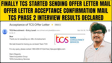 Finally TCS Direct Sending Offer Letter on Next Step Portal | TCS Phase 2 Interview Results Declared