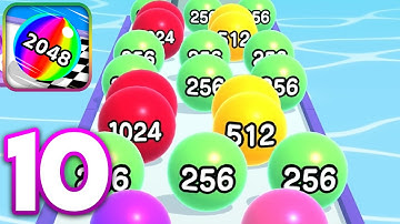 Ball Run 2048 - All Levels Walkthrough Gameplay iOS, Android Mobile Game Part 10 (Levels 30-53)