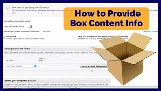 Amazon FBA Box Contents - How to Provide Box Level Details on FBA Shipment