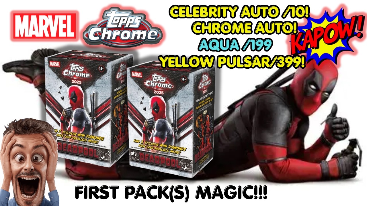 NEW!!! INSANE PULL OUT OF BLASTER BOXES! MY BEST OPENING YET!!! 2025 TOPPS CHROME MARVEL DEADPOOL