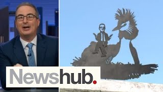 Auckland artist gets global plug from John Oliver after newest Bird of the Century work | Newshub