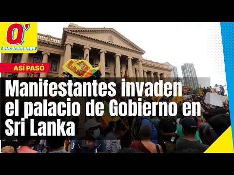 Manifestantes invaden el palacio de Gobierno en Sri Lanka