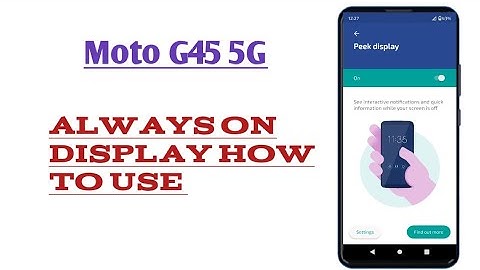 Moto G45 5G || How To Use Always On Display Feature