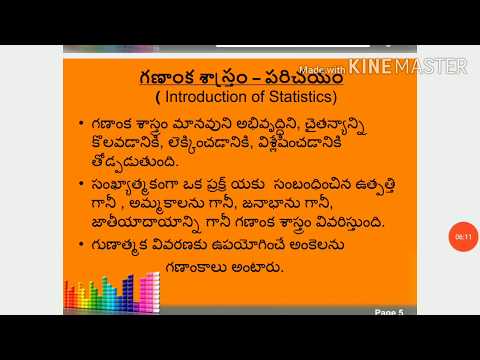 గణాంకాల పరిచయం || గణాంక శాస్త్ర పరిచయం || BUSINESS STATISTICS||వ్యాపార గణాంక శాస్తం ||