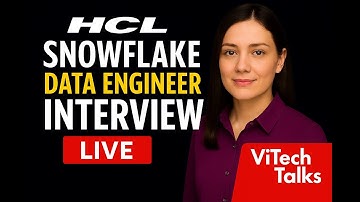 HCL SQL & Snowflake Interview Questions | #vitechtalks | #hcltechnologies  | #snowflake | #sql