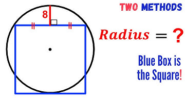Can you find the Radius of the circle? | (Square) | #math #maths | #geometry