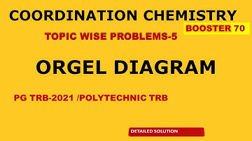 Pg trb/polytechnic trb/Topic wise problems-5/coordination chemistry/ORGEL DIAGRAM