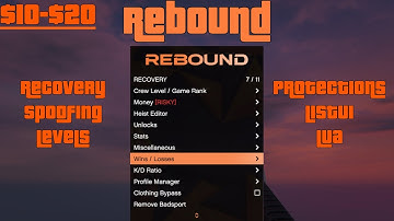 Rebound GTA V mod Menu Showcase! | Great protections | Money recovery | Millions!