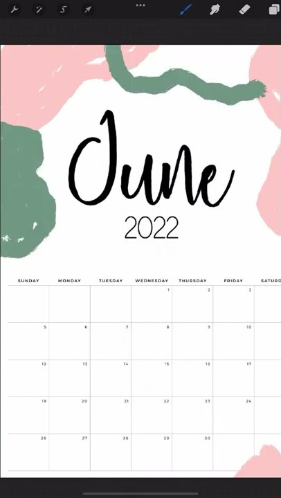 FREE PRINTABLE CALENDAR FOR JUNE 2022!! #shorts #freeprintable #calendar