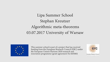 Stephan Kreutzer: Algorithmic meta-theorems [Part 1]