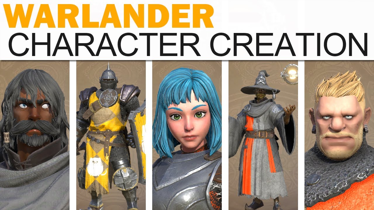 Warlander Character Creation (Warrior, Cleric, Mage, All Options, Full  Customization, Store, More!) - YouTube