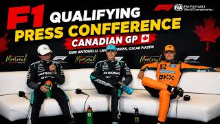 LIVE: F1 Qualifying Press Conference - Canadian GP | Kimi Antonelli, Lando Norris, Oscar Piastri