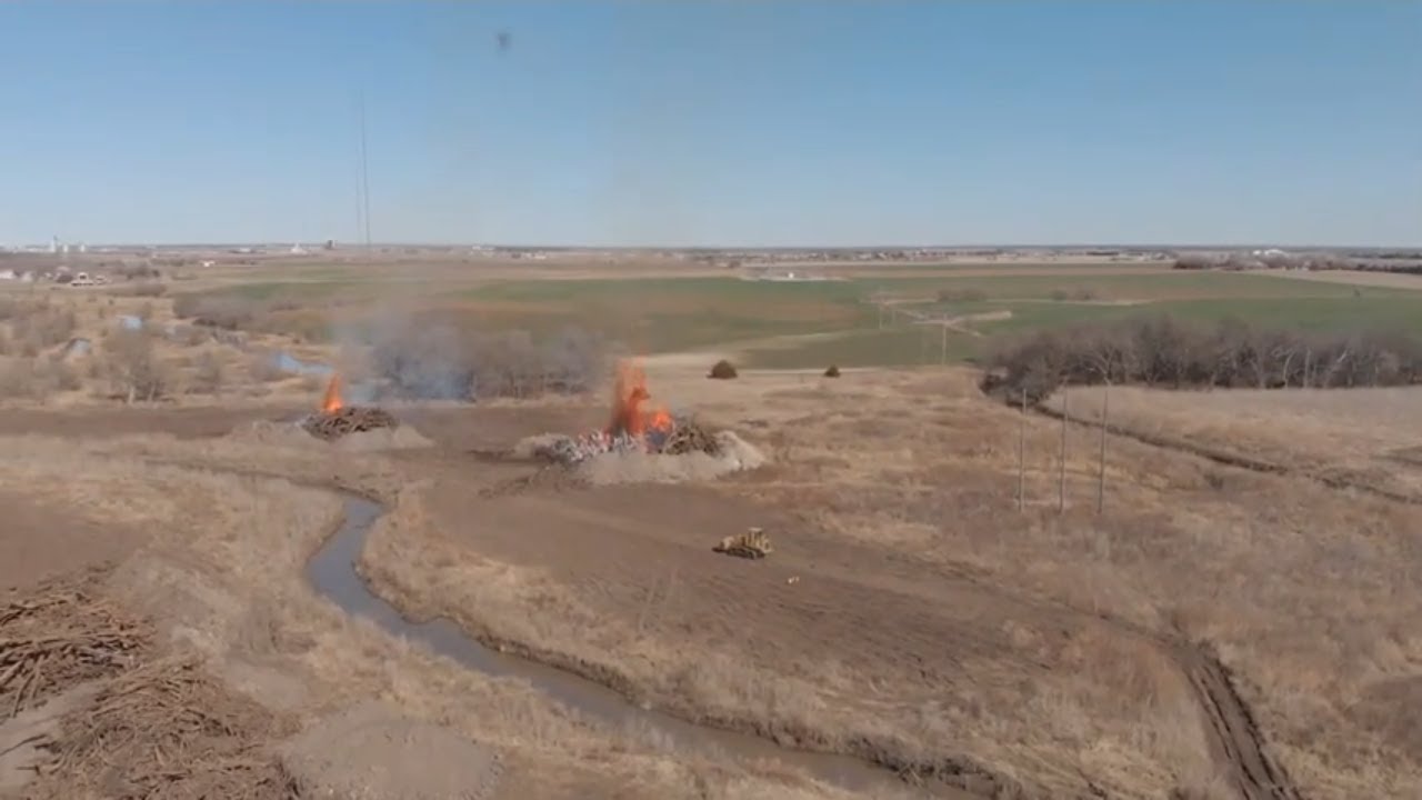 Burning and Stacking Brush Piles YouTube