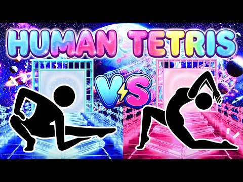 HUMAN TETRIS 2 PLAYERS VS ⚡ | Extreme Flexibility & Reflex Duel | InteractiveWorkout