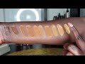 Maybelline fit me matte and poreless foundation swatches dark shades