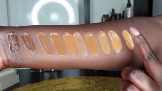 Maybelline fit me matte and poreless foundation swatches dark shades
