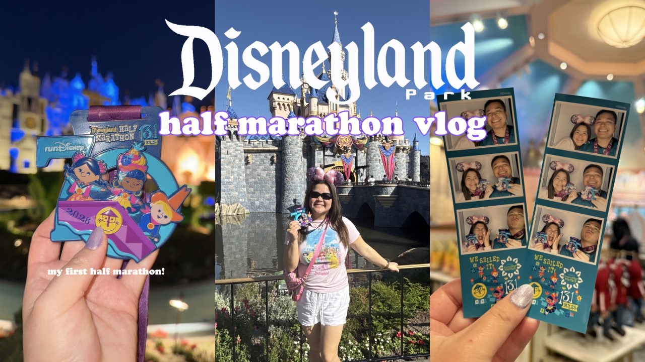 DISNEYLAND HALF MARATHON VLOG 2026! 🏰🏃🏻‍♀️🎖️ (running my first half marathon & rundisney event!)
