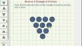 Reverse a Triangle of Ten Coins Moving Only Three Coins screenshot 3