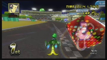 [MKWii] Nighttime Blue Luigi Circuit (Texture Hack)