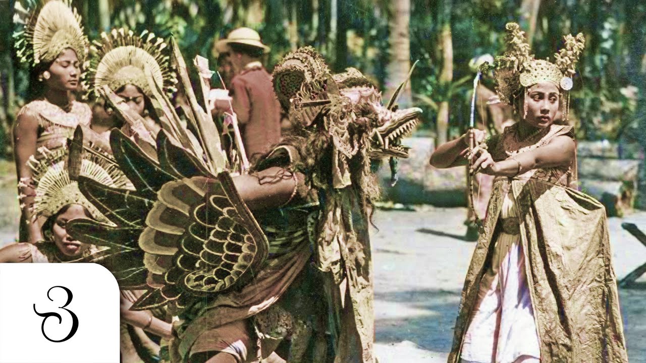 Ritual Kremasi Kerabat Raja Gianyar & Ragam Tari Bali (1936) - Video Berwarna Tempo Dulu [ID SUB]