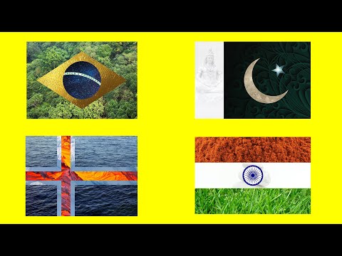 Realistische vlaggen van de wereld