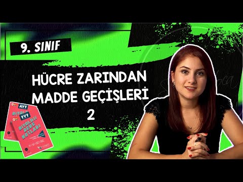 13) HÜCRE ZARINDAN MADDE GEÇİŞLERİ 2 | 9. SINIF | TYT BİYOLOJİ DERS NOTLARI | 2024