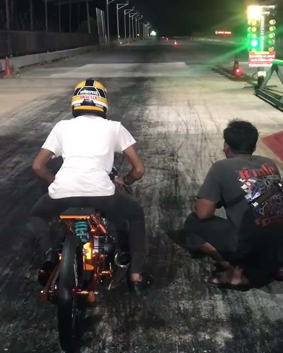 Drag Bike 4t150 Open Team Akok/Sheng Eik Motor(Perlis) Test track for NGO 2020