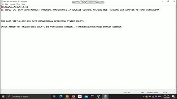 Tutorial konfigurasi ip address virtual macine host windows dan adapter network virtualbox