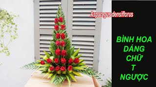 Guide plug red vase shape Inverted T by Hướng Dẫn Cắm Hoa 56,868 views 3 years ago 11 minutes, 5 seconds