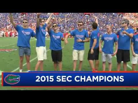 ufr Florida Men's Swim/Dive: On-Field Recognition 9-26-15