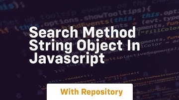 Search method string object in javascript