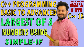 Largest of three numbers using simple if statement in C++ programming language.