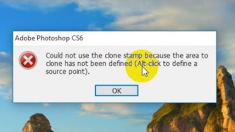 Area to Clone has not been defined, Alt-click to define a source point (Clone Stamp Tool, Photoshop)