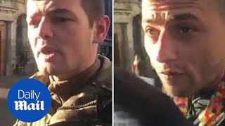 Ex-para confronts men in army uniform collecting donations - Daily Mail