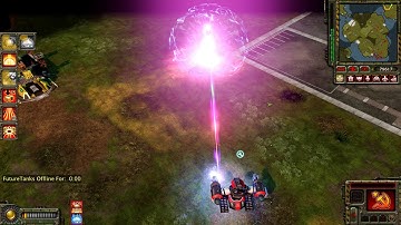 C&C Red Alert 3 Uprising Future Tank X-1 vs Spectrum tower