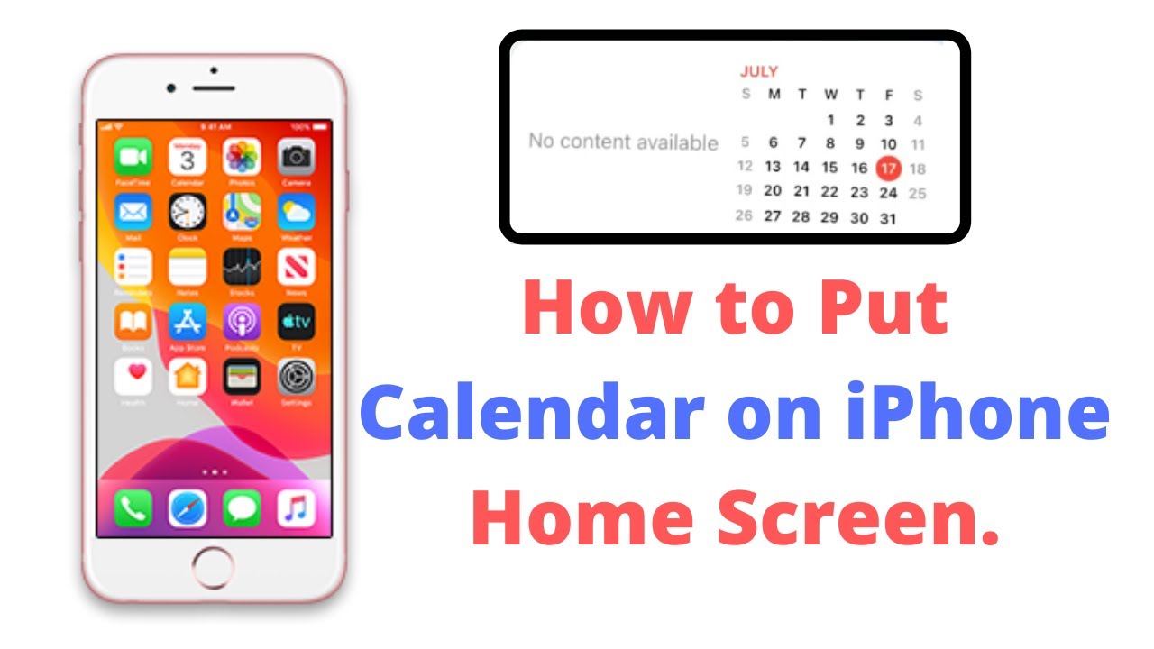 How to Put Calendar on iPhone Home Screen. YouTube