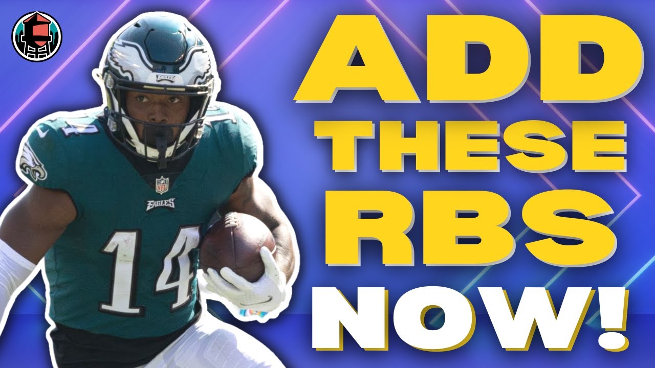 Week 1 Running Back Waiver Wire Add These Players ASAP YouTube