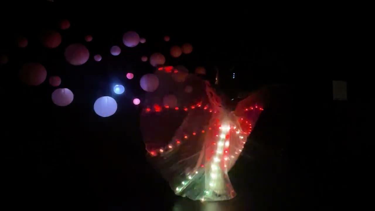 LED Isis Wings Act - Erin St Blaine - Light Dancer for Events