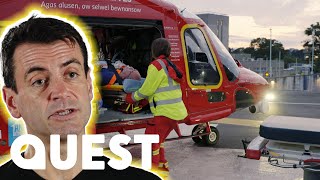 Lawnmower Accident Leaves Man With A Fractured Hip And Broken Femur! | Cornwall Air 999