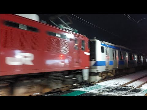 配給列車 AM出場 EF81ｰ140+E531系 5B K465編成 通過 @青森 2021.12.2.