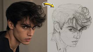 Loomis Method Portrait Drawing | Transforming a Reference Photo into a Realistic Pencil Sketch