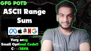 ASCII Range Sum | gfg potd | 29-07-25 | GFG Problem of the day