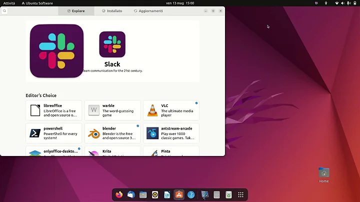 Ubuntu 22.04 LTS Linux SO Debian based DeskTop New Look Tutorial App Programmi installazione market
