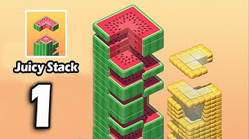 JUICY STACK 3D ALL LEVELS! NEW GAME JUICY STACK 3D All WORLD RECORD! (iOS, Android)
